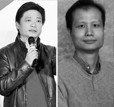 崔永元(左一)和方舟子(资料图)